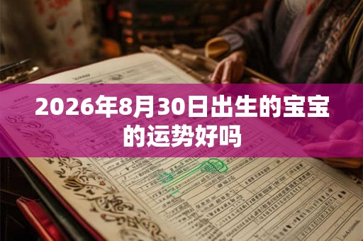 2026年8月30日出生的宝宝的运势好吗