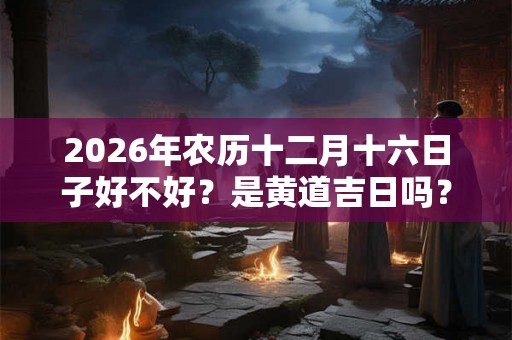 2026年农历十二月十六日子好不好？是黄道吉日吗？