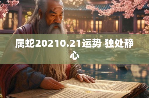 属蛇20210.21运势 独处静心