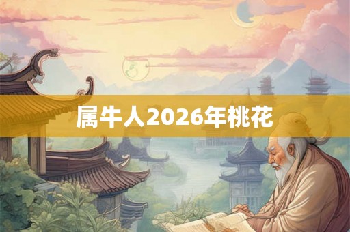 属牛人2026年桃花