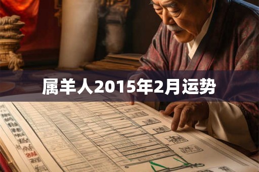 属羊人2015年2月运势