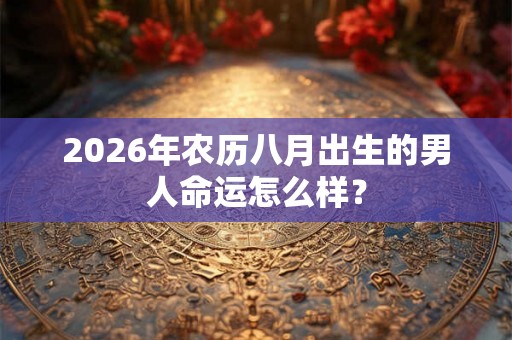 2026年农历八月出生的男人命运怎么样？