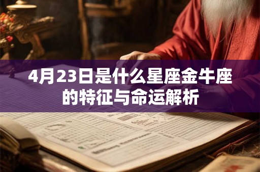 4月23日是什么星座金牛座的特征与命运解析