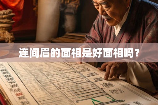 连间眉的面相是好面相吗？