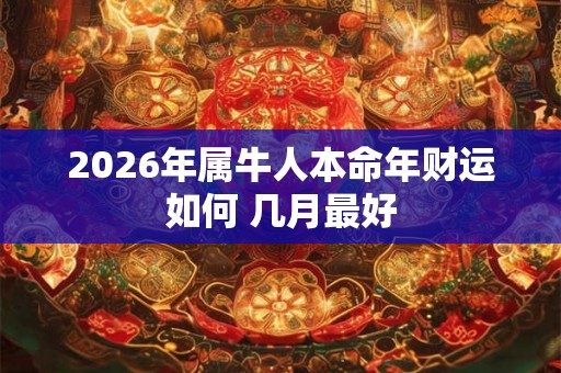2026年属牛人本命年财运如何 几月最好