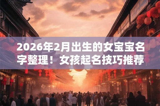 2026年2月出生的女宝宝名字整理！女孩起名技巧推荐