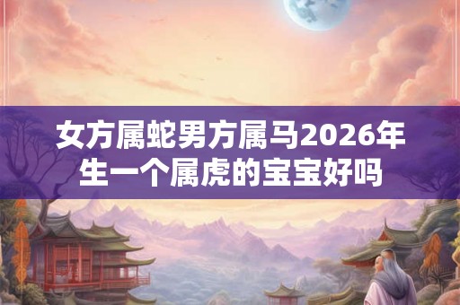 女方属蛇男方属马2026年生一个属虎的宝宝好吗 女方属蛇男方属马2026年生一个属虎的宝宝好吗
