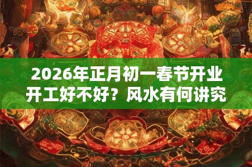 2026年正月初一春节开业开工好不好？风水有何讲究？