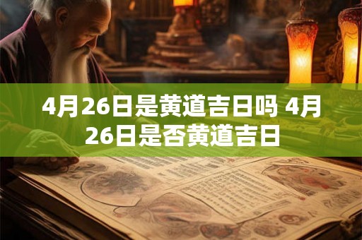 4月26日是黄道吉日吗 4月26日是否黄道吉日 4月26日是黄道吉日吗 4月26日是否黄道吉日