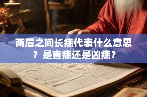 两眉之间长痣代表什么意思?是吉痣还是凶痣? 两眉之间长痣代表什么意思?是吉痣还是凶痣?