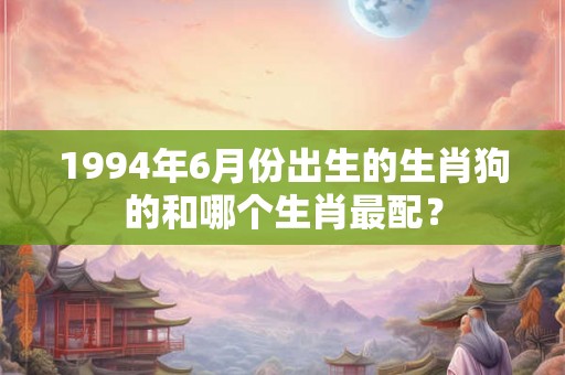 1994年6月份出生的生肖狗的和哪个生肖最配？