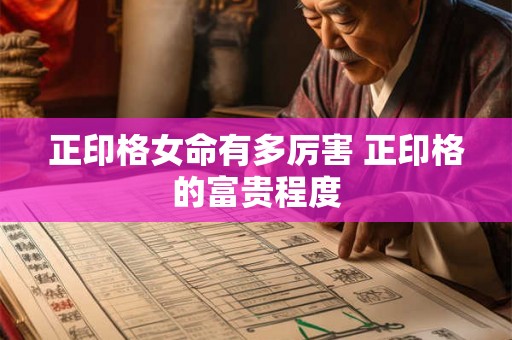 正印格女命有多厉害 正印格的富贵程度