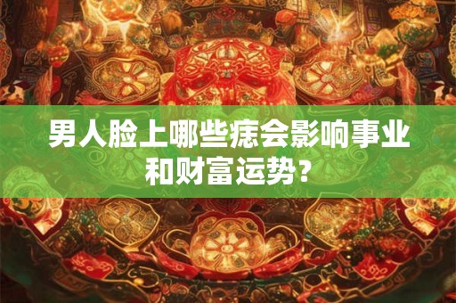 男人脸上哪些痣会影响事业和财富运势？