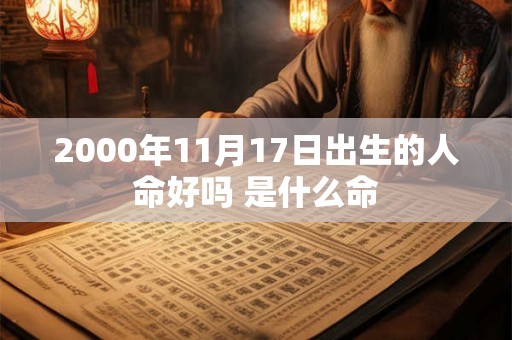 2000年11月17日出生的人命好吗 是什么命