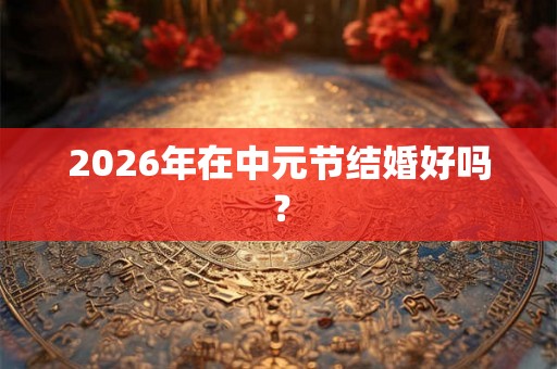 2026年在中元节结婚好吗？