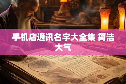 手机店通讯名字大全集 简洁大气