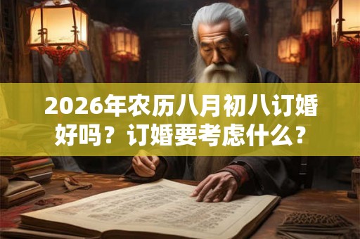2026年农历八月初八订婚好吗?订婚要考虑什么? 2026年农历八月初八订婚好吗?订婚要考虑什么?