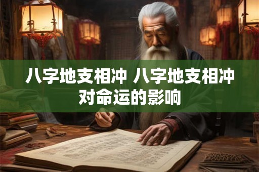 八字地支相冲 八字地支相冲对命运的影响