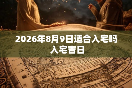 2026年8月9日适合入宅吗 入宅吉日