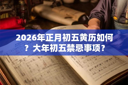 2026年正月初五黄历如何？大年初五禁忌事项？