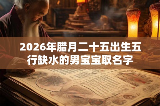 2026年腊月二十五出生五行缺水的男宝宝取名字