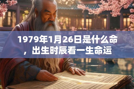 1979年1月26日是什么命，出生时辰看一生命运