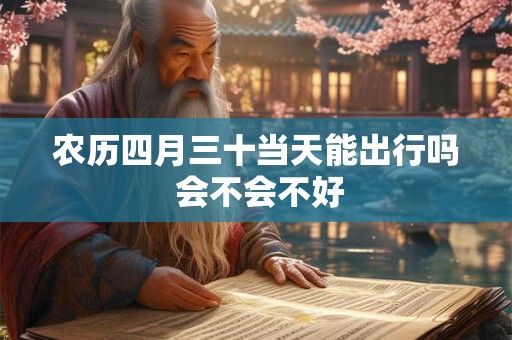 农历四月三十当天能出行吗 会不会不好