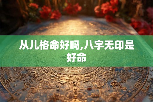 从儿格命好吗,八字无印是好命