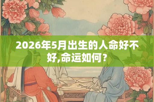2026年5月出生的人命好不好,命运如何？