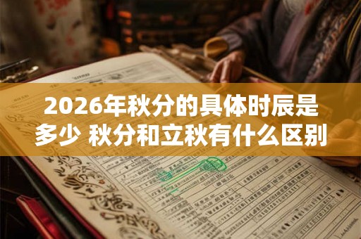 2026年秋分的具体时辰是多少 秋分和立秋有什么区别