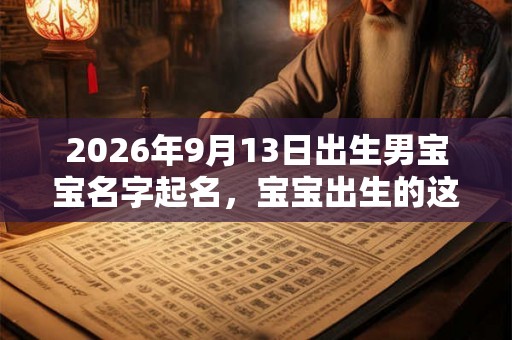 2026年9月13日出生男宝宝名字起名,宝宝出生的这天日子好吗? 2026年9月13日出生男宝宝名字起名,宝宝出生的这天日子好吗?