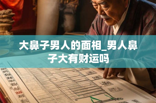 大鼻子男人的面相_男人鼻子大有财运吗 大鼻子男人的面相_男人鼻子大有财运吗