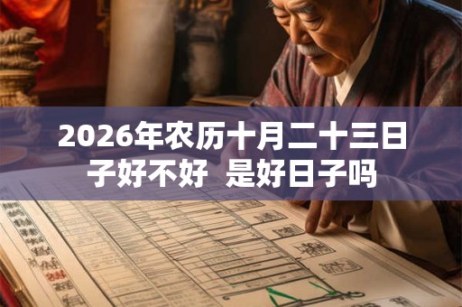 2026年农历十月二十三日子好不好  是好日子吗