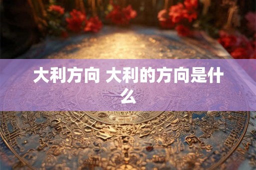 大利方向 大利的方向是什么 大利方向 大利的方向是什么