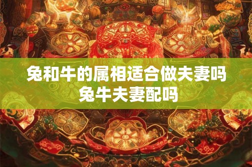 兔和牛的属相适合做夫妻吗 兔牛夫妻配吗