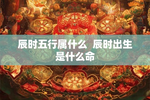 辰时五行属什么  辰时出生是什么命