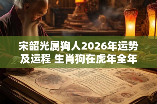 宋韶光属狗人2026年运势及运程 生肖狗在虎年全年每月运势如何