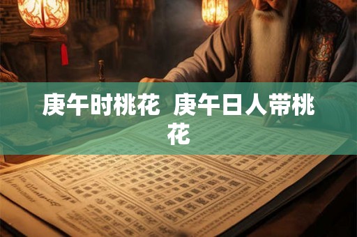 庚午时桃花  庚午日人带桃花