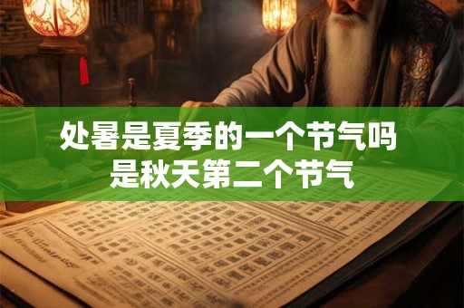 处暑是夏季的一个节气吗 是秋天第二个节气