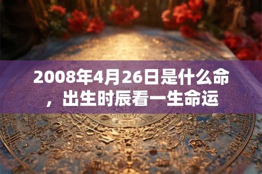 2008年4月26日是什么命，出生时辰看一生命运