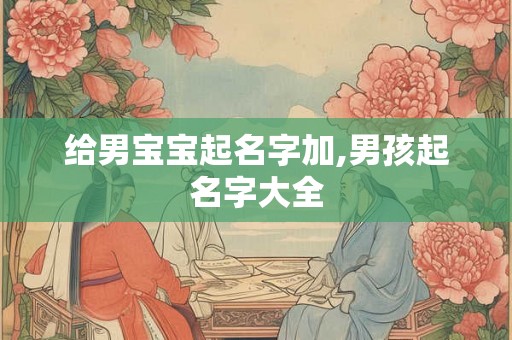 给男宝宝起名字加,男孩起名字大全 给男宝宝起名字加,男孩起名字大全