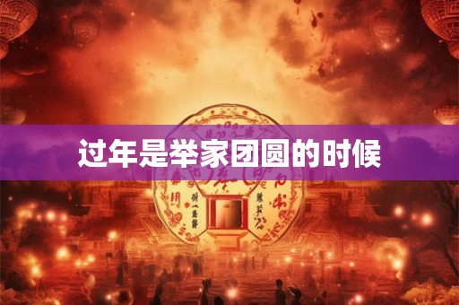 过年是举家团圆的时候