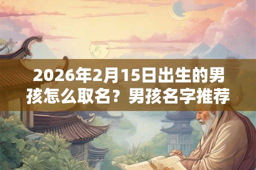 2026年2月15日出生的男孩怎么取名？男孩名字推荐