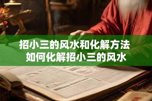 招小三的风水和化解方法 如何化解招小三的风水