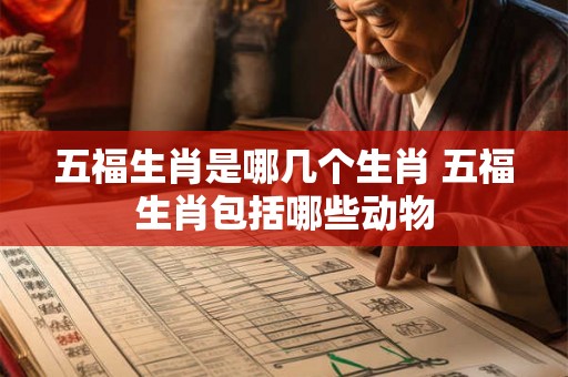 五福生肖是哪几个生肖 五福生肖包括哪些动物