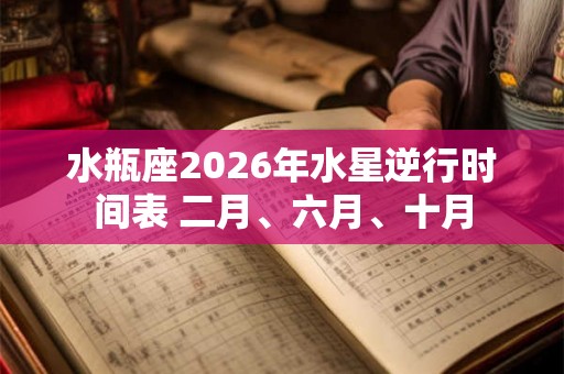 水瓶座2026年水星逆行时间表 二月、六月、十月 水瓶座2026年水星逆行时间表 二月、六月、十月