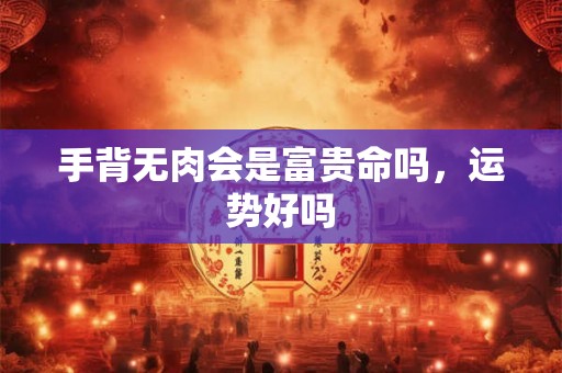 手背无肉会是富贵命吗，运势好吗