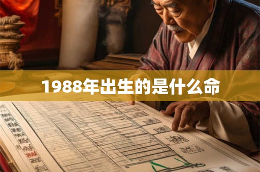 1988年出生的是什么命