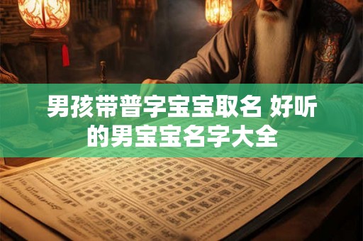 男孩带普字宝宝取名 好听的男宝宝名字大全