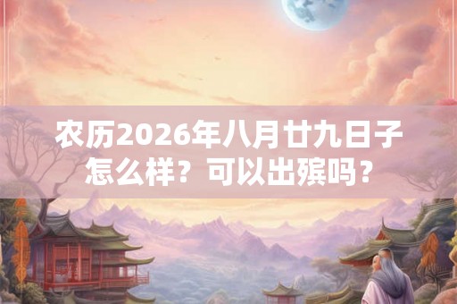 农历2026年八月廿九日子怎么样?可以出殡吗? 农历2026年八月廿九日子怎么样?可以出殡吗?